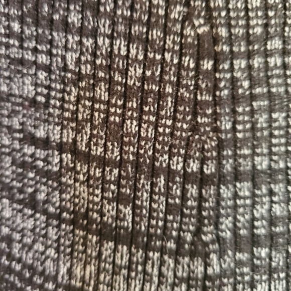 Black and Grey Long Sleeve Mock Bodycone Sweater - Picture 3 of 3